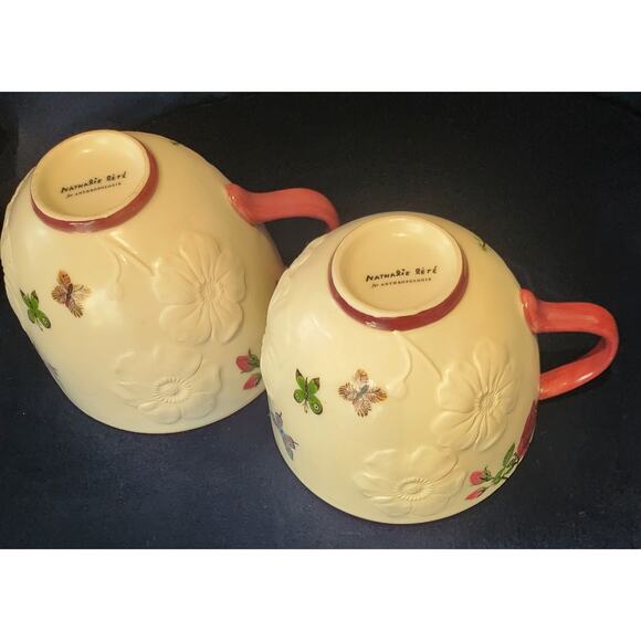 2 Anthropologie Nathalie Lete Titania Love mugs Holds 12 ounces - Picture 5 of 10